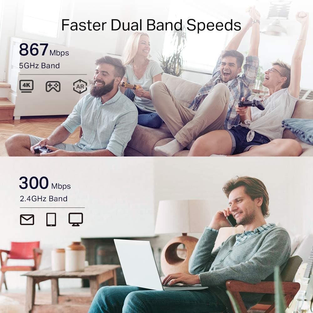 Buy TP-Link,TP-Link AC1200 Mesh Dual Band Wi-Fi Range Extender, Broadband/Booster/Hotspot 1 Ethernet Port, Built-In Access Point Mode, Works with Any Wi-Fi Router, UK Plug - Gadcet.com | UK | London | Scotland | Wales| Ireland | Near Me | Cheap | Pay In 3 | Adapters